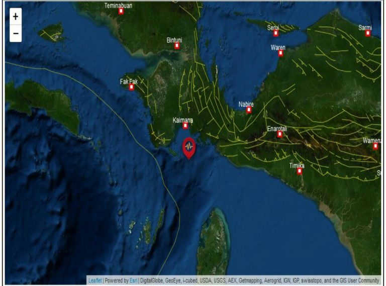 Gempa Bumi 3.3 SR Guncang Kaimana, Tak Berpotensi Tsunami
