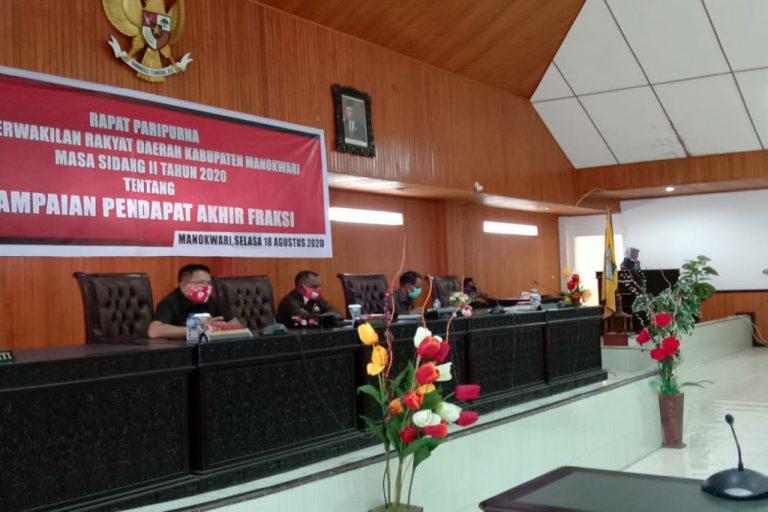 Fraksi PKS Bersatu Sampaikan Pandangan Akhir Ranperda APBD Tahun 2019 Pemkab Manokwari