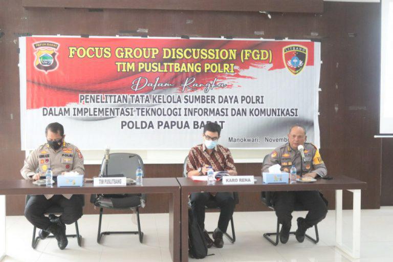 Tim Puslitbang Polri Gelar FGD di Polda Papua Barat