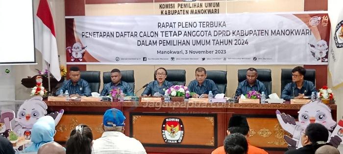 530 Calon DPRD Ditetapkan KPU Manokwari, Cristine Rumkabu Rincikan Jumlah DCT Per Dapil